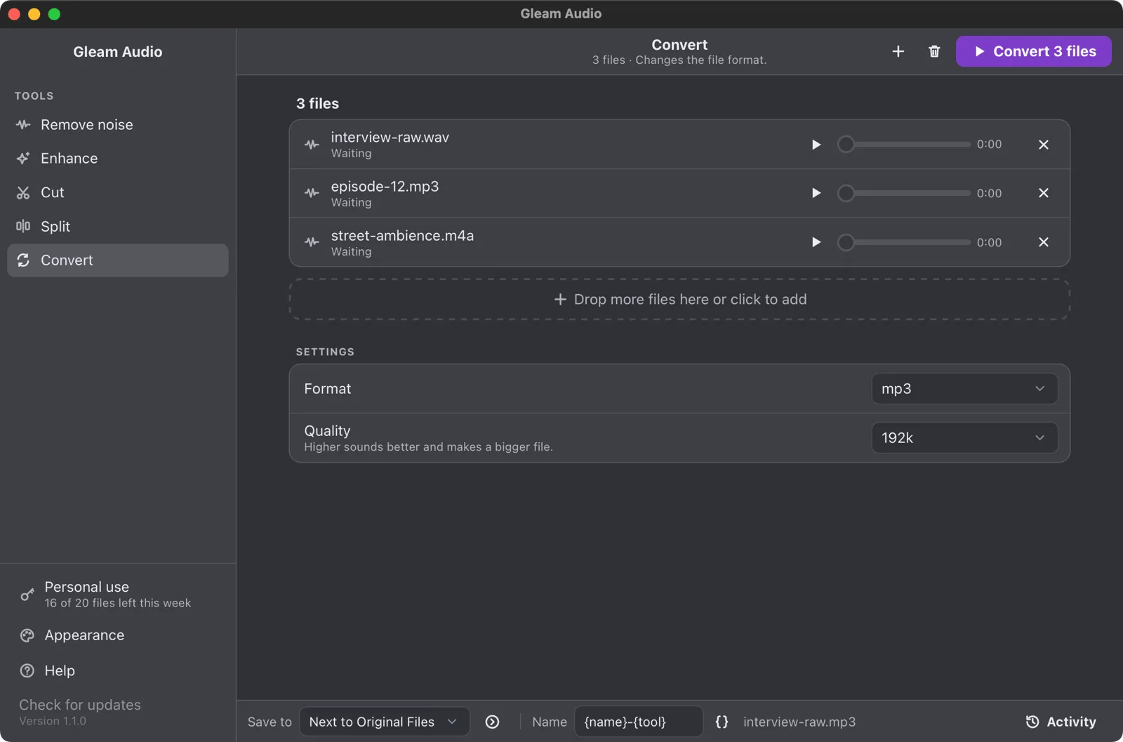 Converting files between formats on Linux